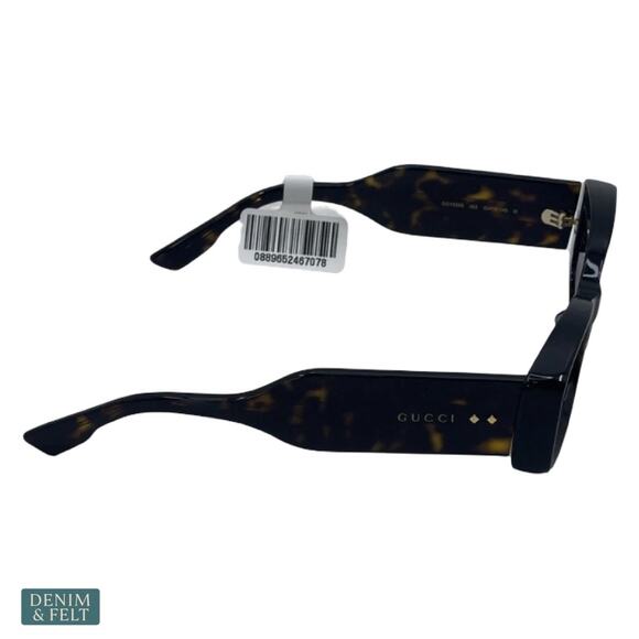 NEW Gucci Tortoiseshell‎ Rectangular Sunglasses Brown Luxe Designer Statement main image 5
